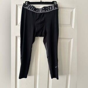 Nike Pro Black and Gray Compression 3/4 pants
